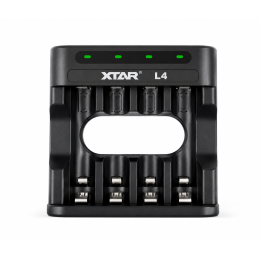 Зарядний пристрій XTAR L4 для AA/AAA 1.5V Li-ion і 1.2V Ni-MH акумуляторів, 4 незалежні слоти, USB-C Зарядний пристрій XTAR L4 для AA/AAA 1.5V Li-ion і 1.2V Ni-MH акумуляторів, 4 незалежні слоти, USB-C
