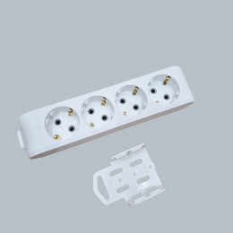 Колодка електрична 4 гнізда з заземленням VIKO Multi-Let 16А з кріпленням для поверхні – силова розетка для подовжувача