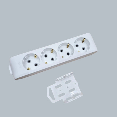 Колодка електрична 4 гнізда з заземленням VIKO Multi-Let 16А з кріпленням для поверхні – силова розетка для подовжувача Колодка електрична 4 гнізда з заземленням VIKO Multi-Let 16А з кріпленням для поверхні – силова розетка для подовжувача