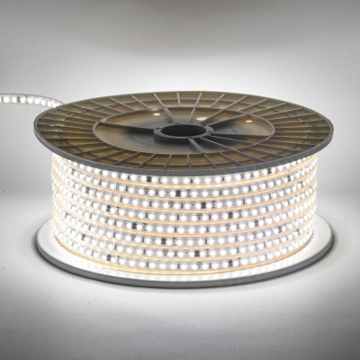 Светодиодная лента LED 1 метр 9W/м 220V 11×5.5мм IP65 нейтральный белый 4500K клейкая 120 LED/м AVT – влагозащищённая силиконовая лента
