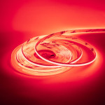 Светодиодная лента красная MTK electro COB 12V 9W/м 320 LED/м IP20 8мм, 5 м — сплошная подсветка