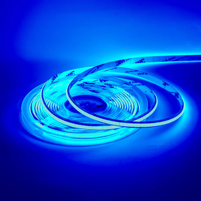 Светодиодная лента синяя MTK electro COB 12V 9W/м 320 LED/м IP20 8мм, 5 м — сплошная подсветка