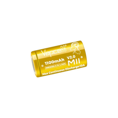 Літій-іонний акумулятор Vapcell INR18350 3.6V 1100mAh (10A, 18×35 мм) – компактна високострумова батарея для ліхтарів та електроніки