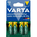 Акумулятори VARTA AA 1.2V 2700mAh Ni-Mh (4 шт, HR6) – перезаряджувані батарейки для техніки