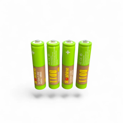 Аккумуляторы Soshine Li-ion AAA 1.5V 1100mWh (730mAh) – комплект 4 шт для пультов, игрушек, мышек, электроники