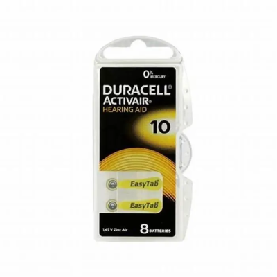 Батарейка DA10 (PR70) для слухових апаратів 1.4V 105mAh D5.9×H3.6 мм повітряно-цинкова, 6 шт – Duracell