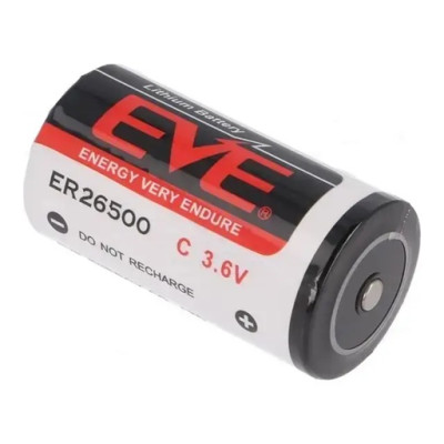 Літієва батарейка EVE ER26500 C 3.6V 9000mAh Li-SoCl₂ – надійний елемент живлення для лічильників і телеметрії