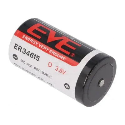 Літієва батарейка EVE ER34615 D 3.6V 19000mAh Li-SoCl₂ – промисловий елемент живлення великої ємності