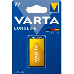 Батарейка 9V VARTA Longlife 6LR61 (Крона) – щелочной элемент питания для весов, игрушек, пультов и приборов