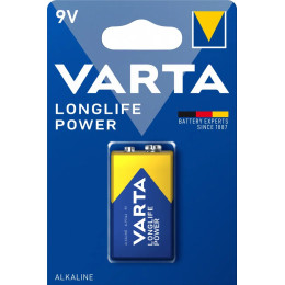 Батарейка VARTA Longlife Power 6LR61 (Крона) 9V/6F22 – щелочной элемент питания для электроники, игрушек и приборов