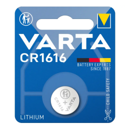 Литиевая батарейка VARTA CR1616 3V 55mAh (16×1.6 мм) Lithium Cell – дисковый элемент питания для пультов, брелоков и часов Литиевая батарейка VARTA CR1616 3V 55mAh (16×1.6 мм) Lithium Cell – дисковый элемент питания для пультов, брелоков и часов