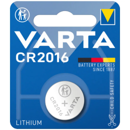 Литиевая батарейка VARTA CR2016 3V 75mAh (20×1.6 мм) Lithium Cell – дисковый элемент питания для пультов, часов и электроники Литиевая батарейка VARTA CR2016 3V 75mAh (20×1.6 мм) Lithium Cell – дисковый элемент питания для пультов, часов и электроники