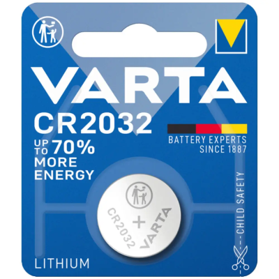 Литиевая батарейка VARTA CR2032 3V 230mAh (20×3.2 мм) Lithium Cell – дисковый элемент питания для часов, пультов и электроники Литиевая батарейка VARTA CR2032 3V 230mAh (20×3.2 мм) Lithium Cell – дисковый элемент питания для часов, пультов и электроники
