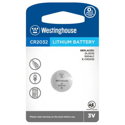 Батарейка CR2032 3V 230mAh Lithium D20×H3.2 мм Westinghouse – літієва таблетка для годинників, ваг, пультів, комп’ютерів Батарейка CR2032 3V 230mAh Lithium D20×H3.2 мм Westinghouse – літієва таблетка для годинників, ваг, пультів, комп’ютерів