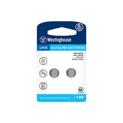 Батарейка G9 / LR936 / LR45 / 394 / GP94A 1.5V D9.5×H3.6 мм (2 шт) – щелочная Westinghouse