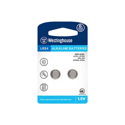 Батарейка G10 / LR1130 / LR54 / 389 1.5V D11.6×H3.1 мм (2 шт) – щелочная Westinghouse