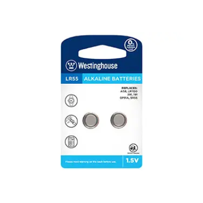 Батарейка G8 / LR1120 / LR55 / 391 / GP91A 1.5V D11.6×H2.1 мм (2 шт) – лужна Westinghouse