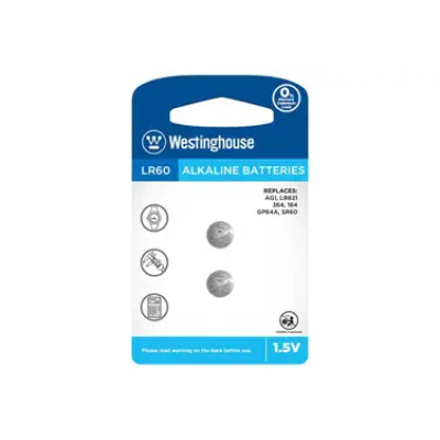 Батарейка G1 / LR621 / LR60 / 364 1.5V D6.8×H2.1 мм (2 шт) – щелочная Westinghouse