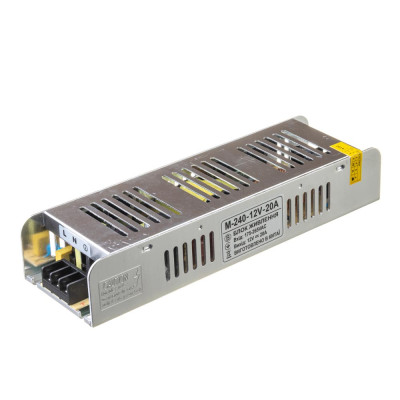 Промисловий блок живлення 12V 20A 240Вт 224×68×40 мм IP20 MTK Electro M – для LED систем і автоматики